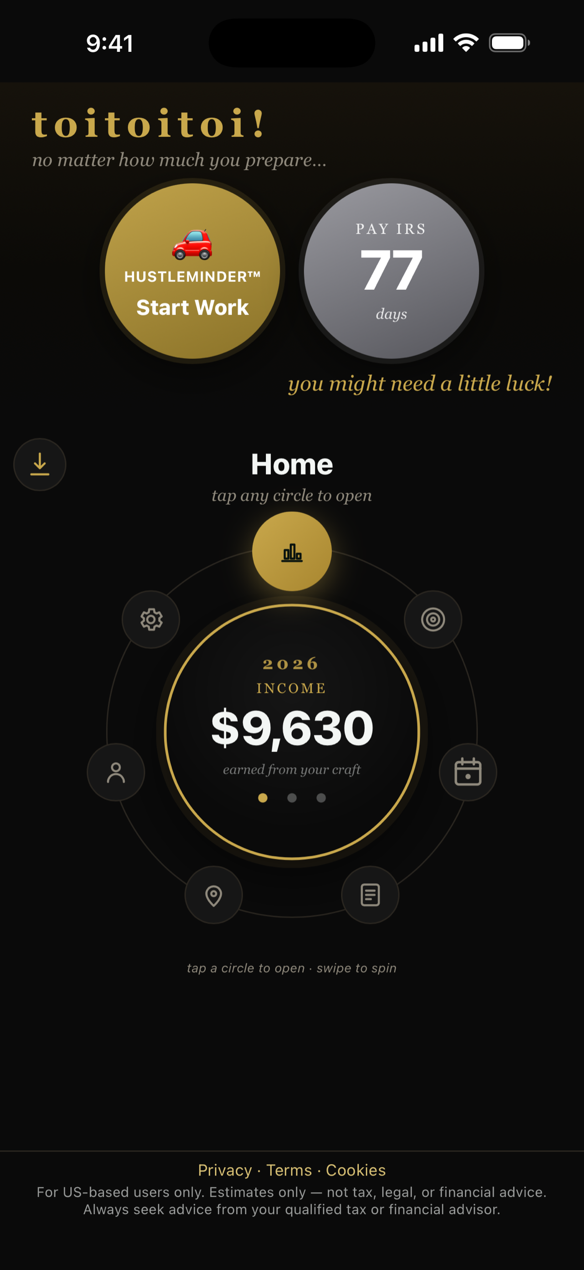 toitoitoi! home screen